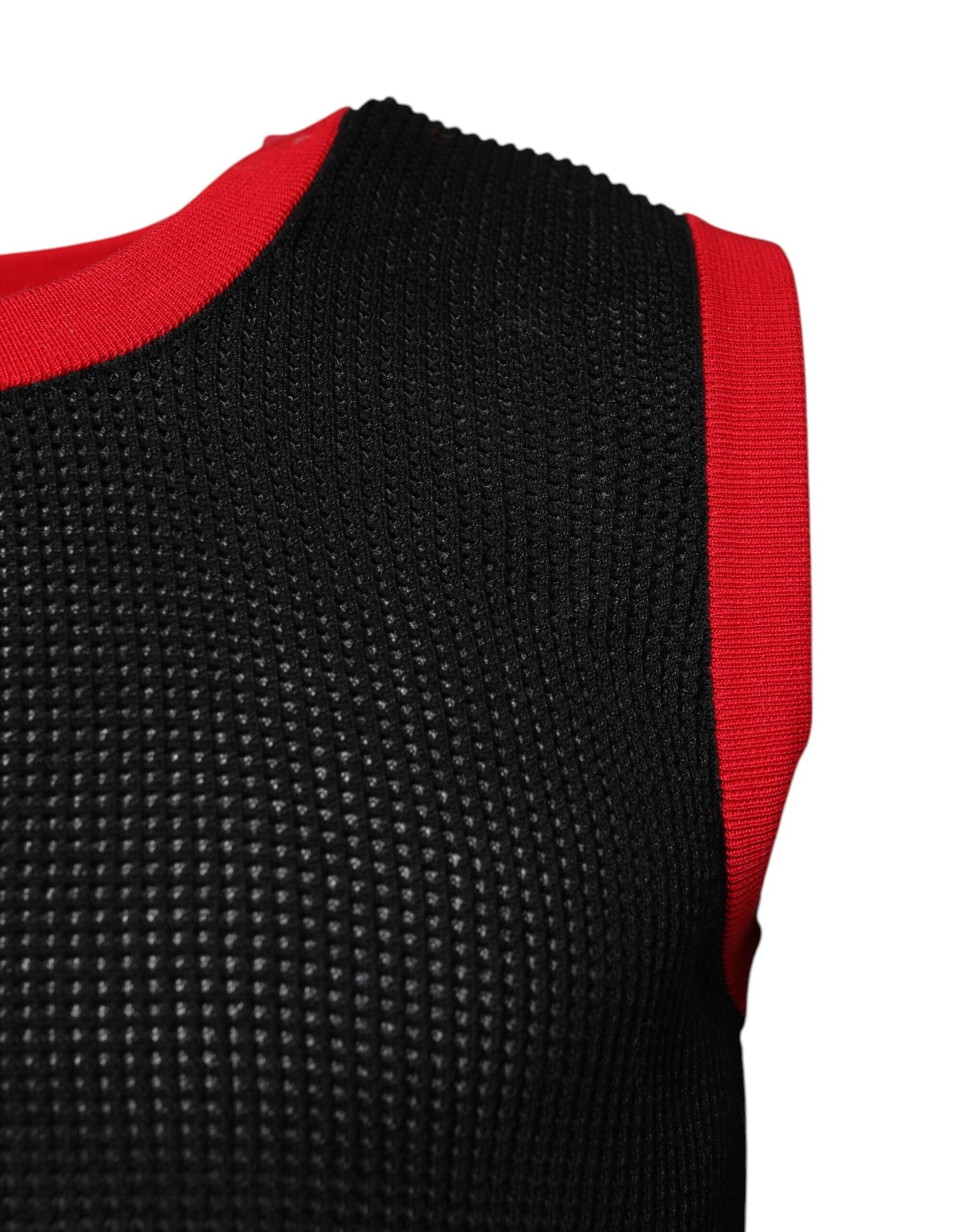 Black and red vest