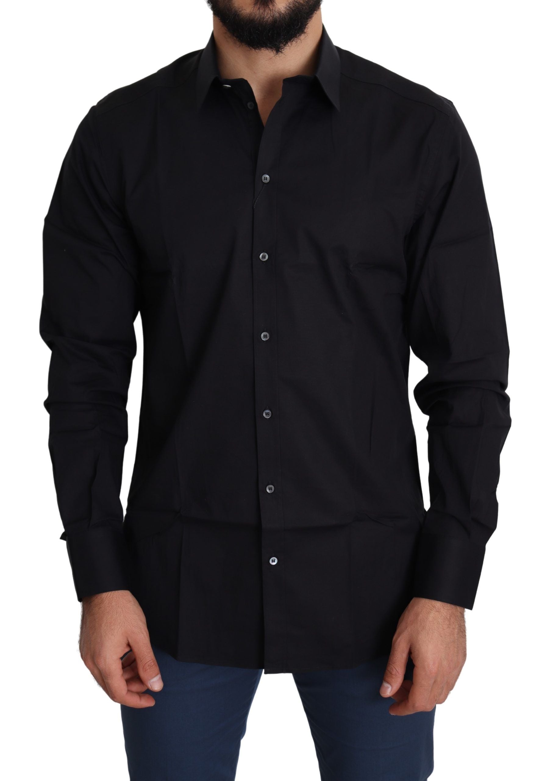 Long sleeve black shirt on mannequin