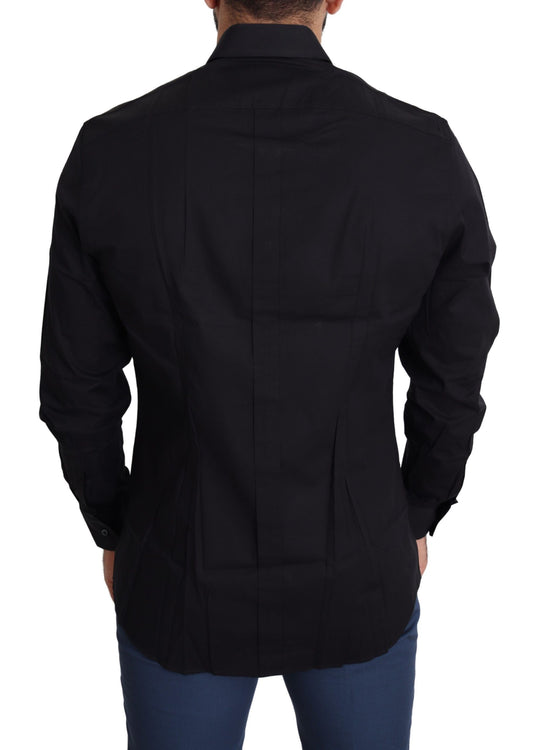 Black jacket with patchwork design on back