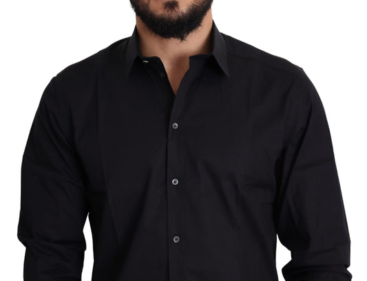 Black button up shirt on mannequin