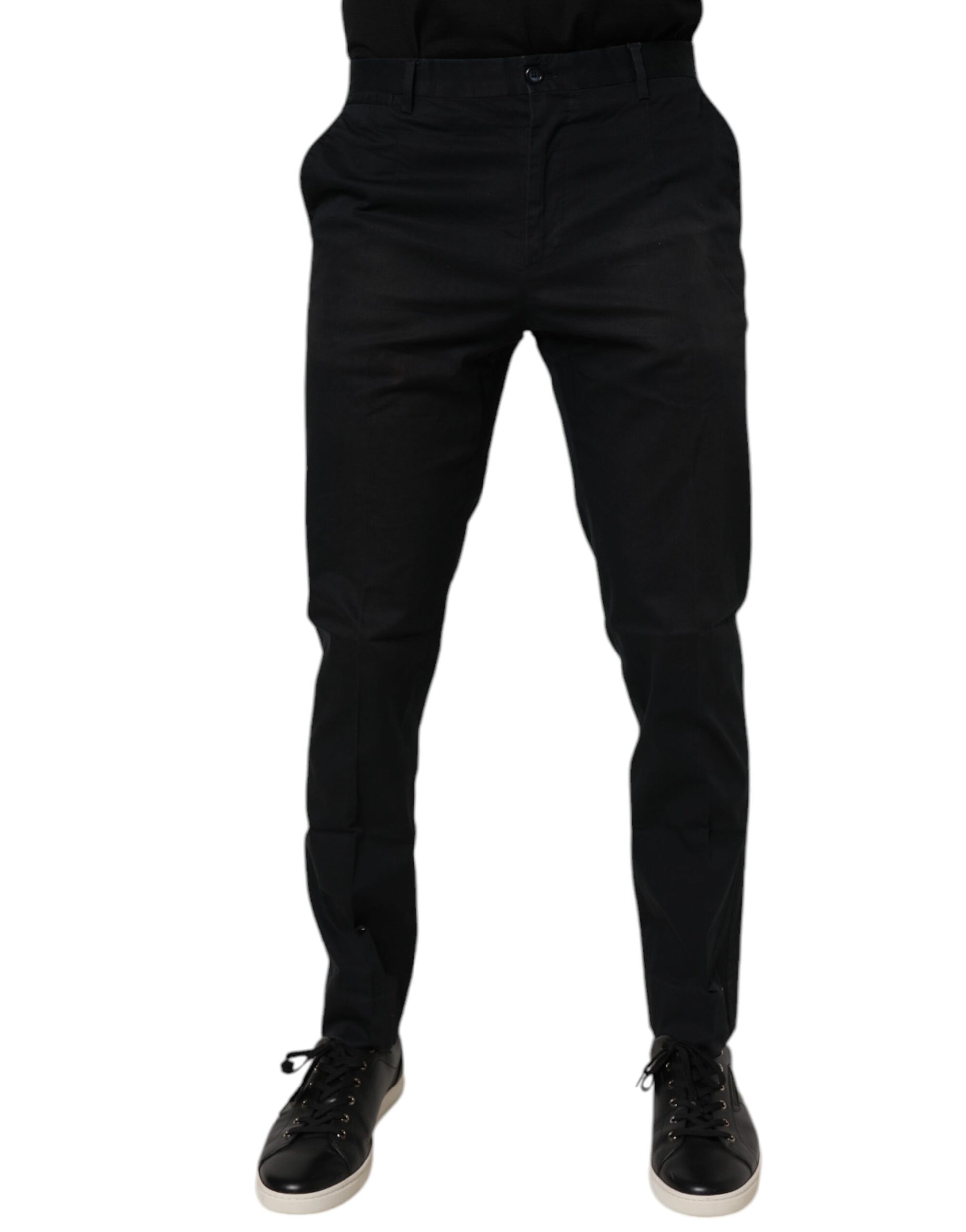 A pair of black cotton stretch skinny dress formal pants