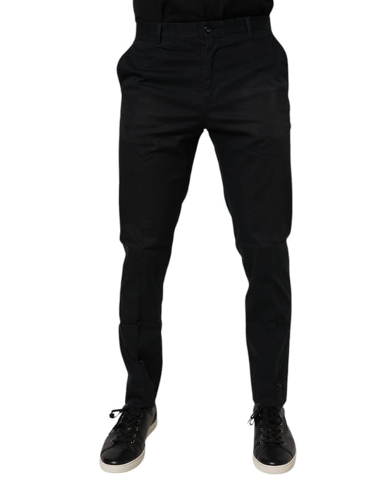 A pair of black cotton stretch skinny dress formal pants