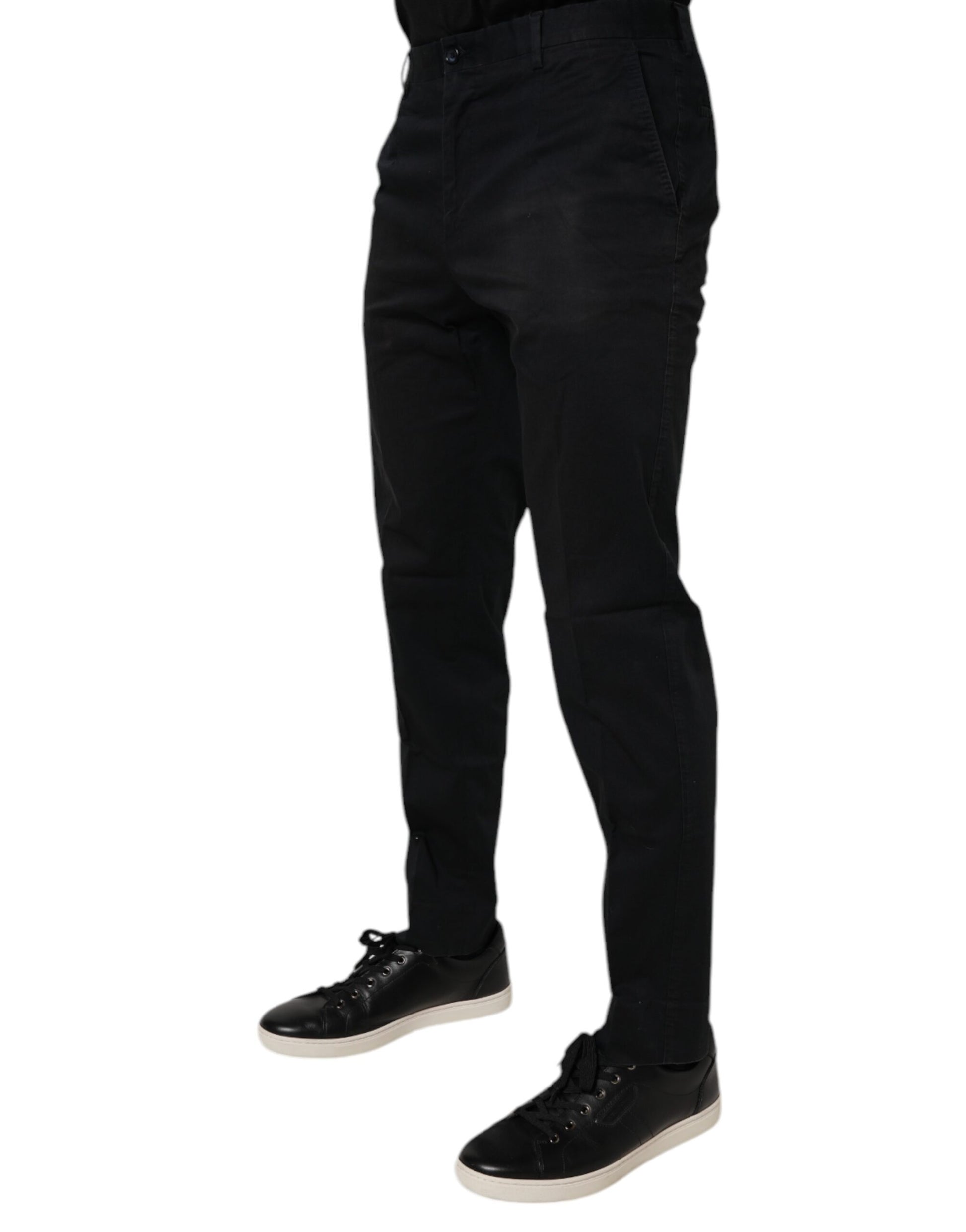 A pair of black cotton stretch skinny dress formal pants