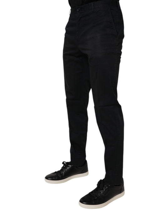 A pair of black cotton stretch skinny dress formal pants