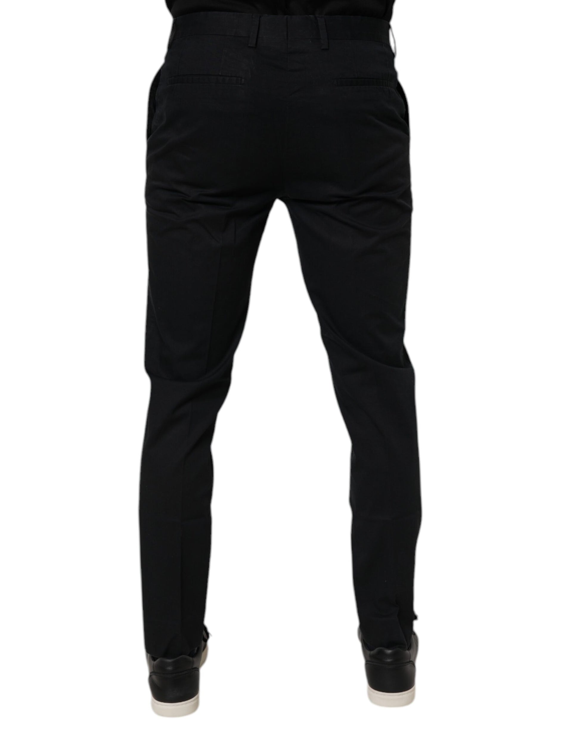 A pair of black cotton stretch skinny dress formal pants
