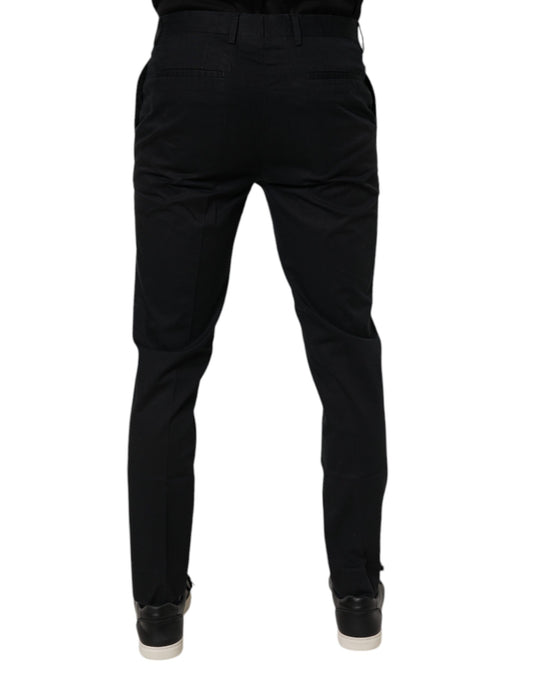 A pair of black cotton stretch skinny dress formal pants