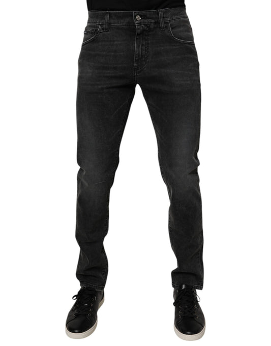 Pair of dark blue jeans on a mannequin