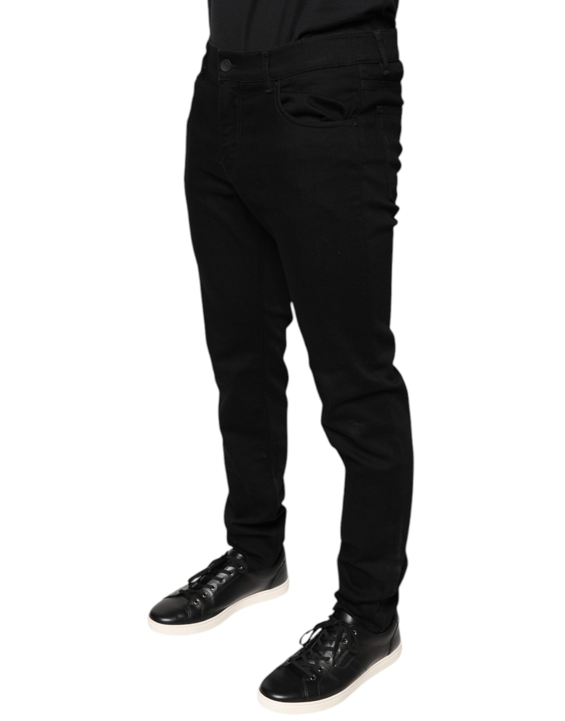 Man wearing black pants and shoes
