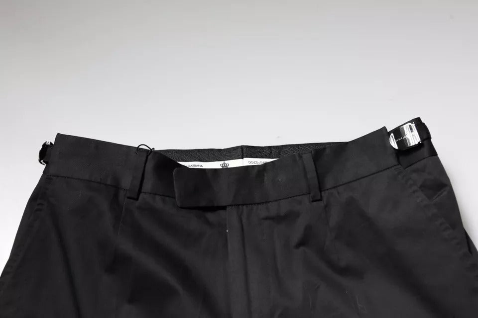 A pair of black tapered formal dress pants by Dolce & Gabbana