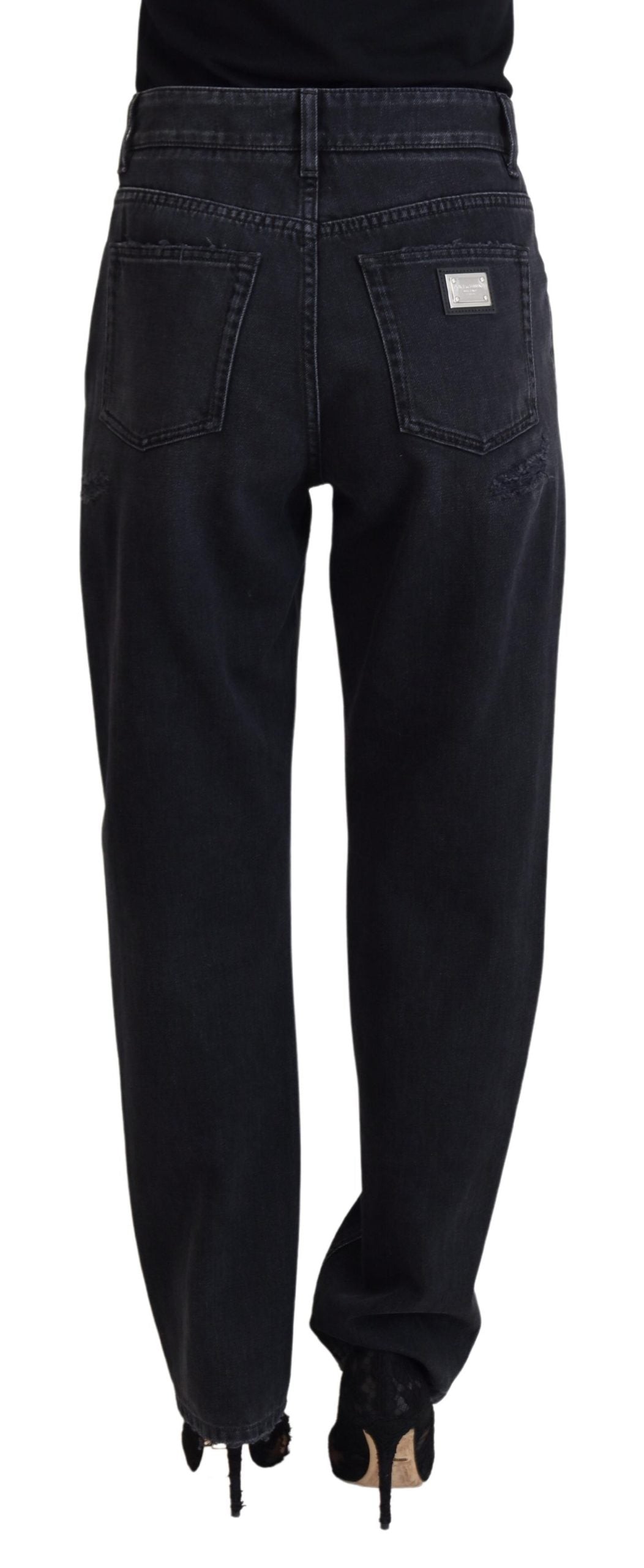 Pair of dark blue jeans on a mannequin
