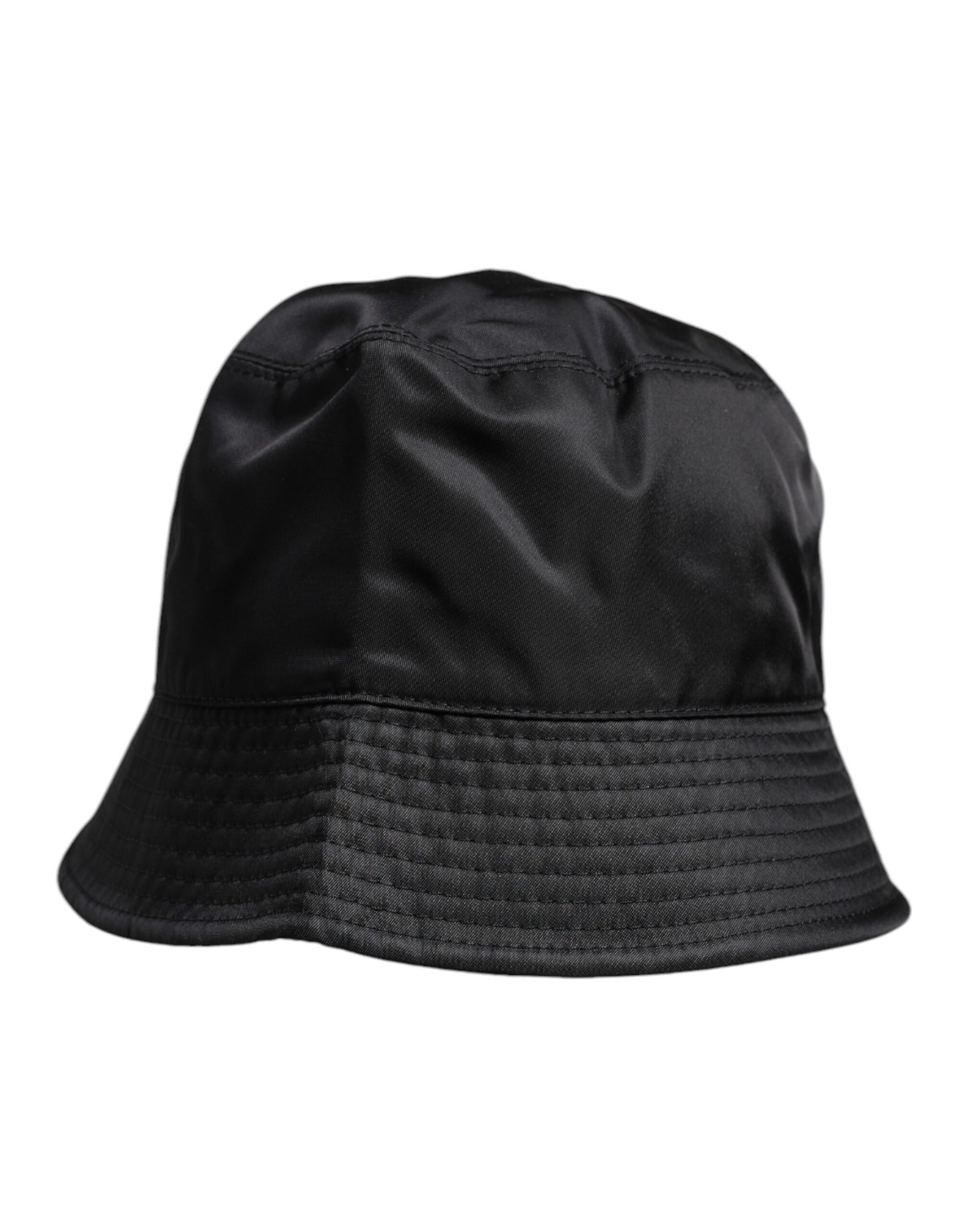 Black bucket hat with adjustable strap