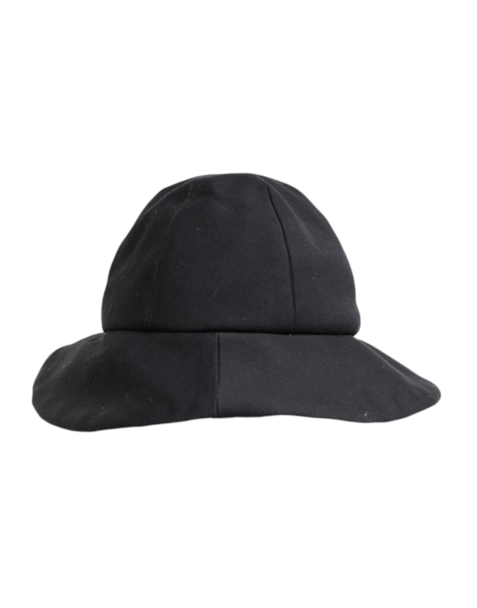 Black knit cap with stripes on sides