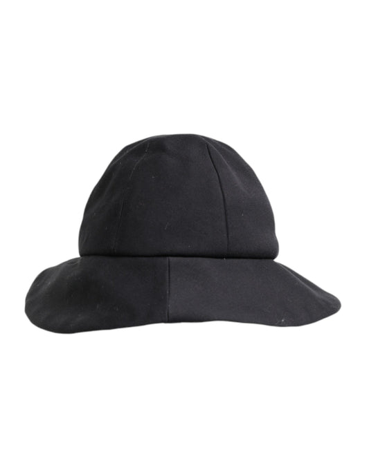 Black knit cap with stripes on sides