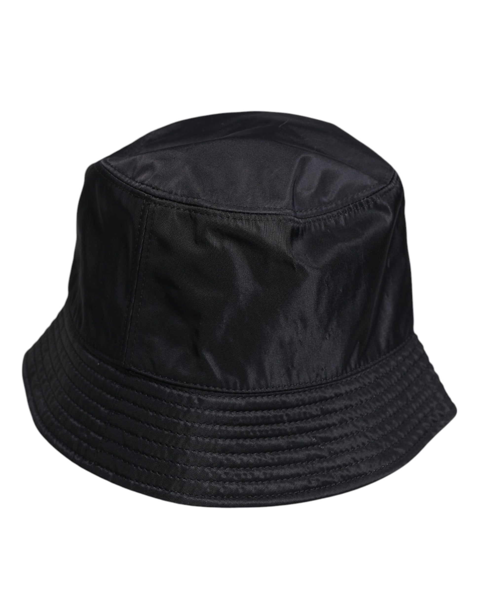 Black bucket hat with adjustable strap