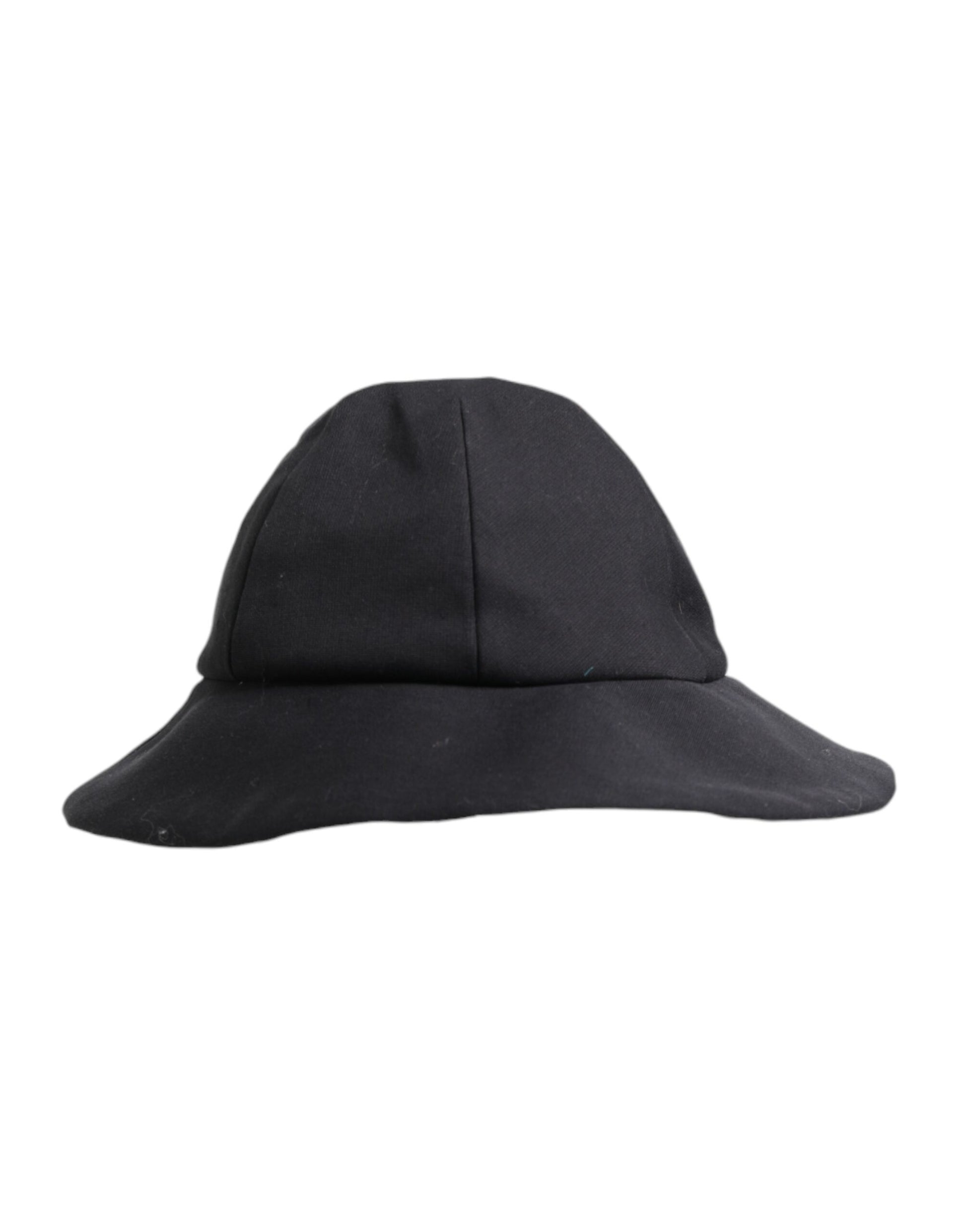 Black bucket hat with adjustable strap