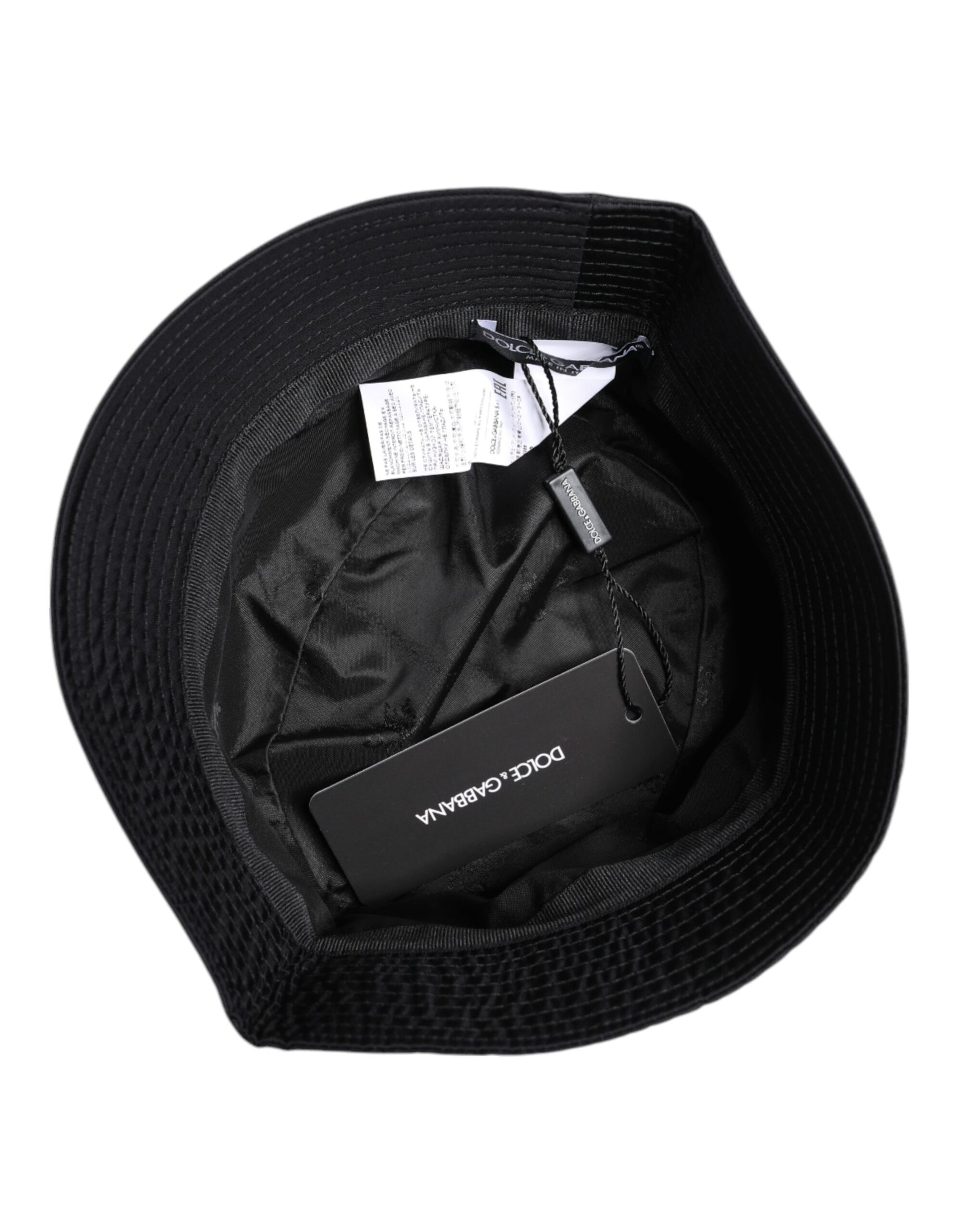 Black hat with tag inside