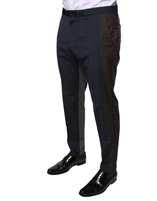 A pair of black wool formal dress pants from the brand Dolce & Gabbana