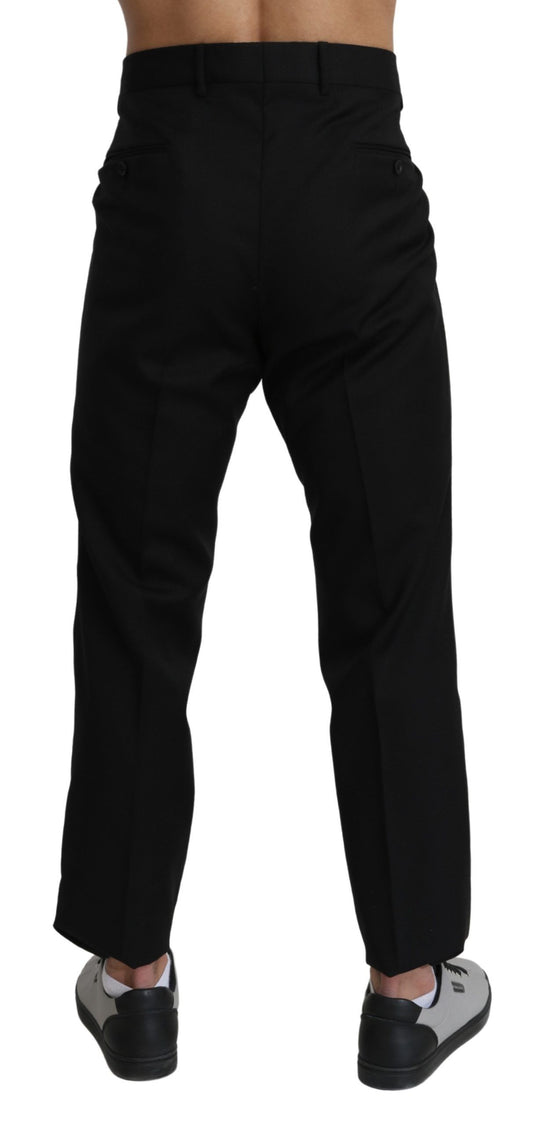 A pair of black wool formal dress pants by Dolce & Gabbana