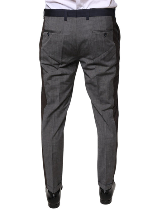 A pair of black wool formal dress pants from the brand Dolce & Gabbana