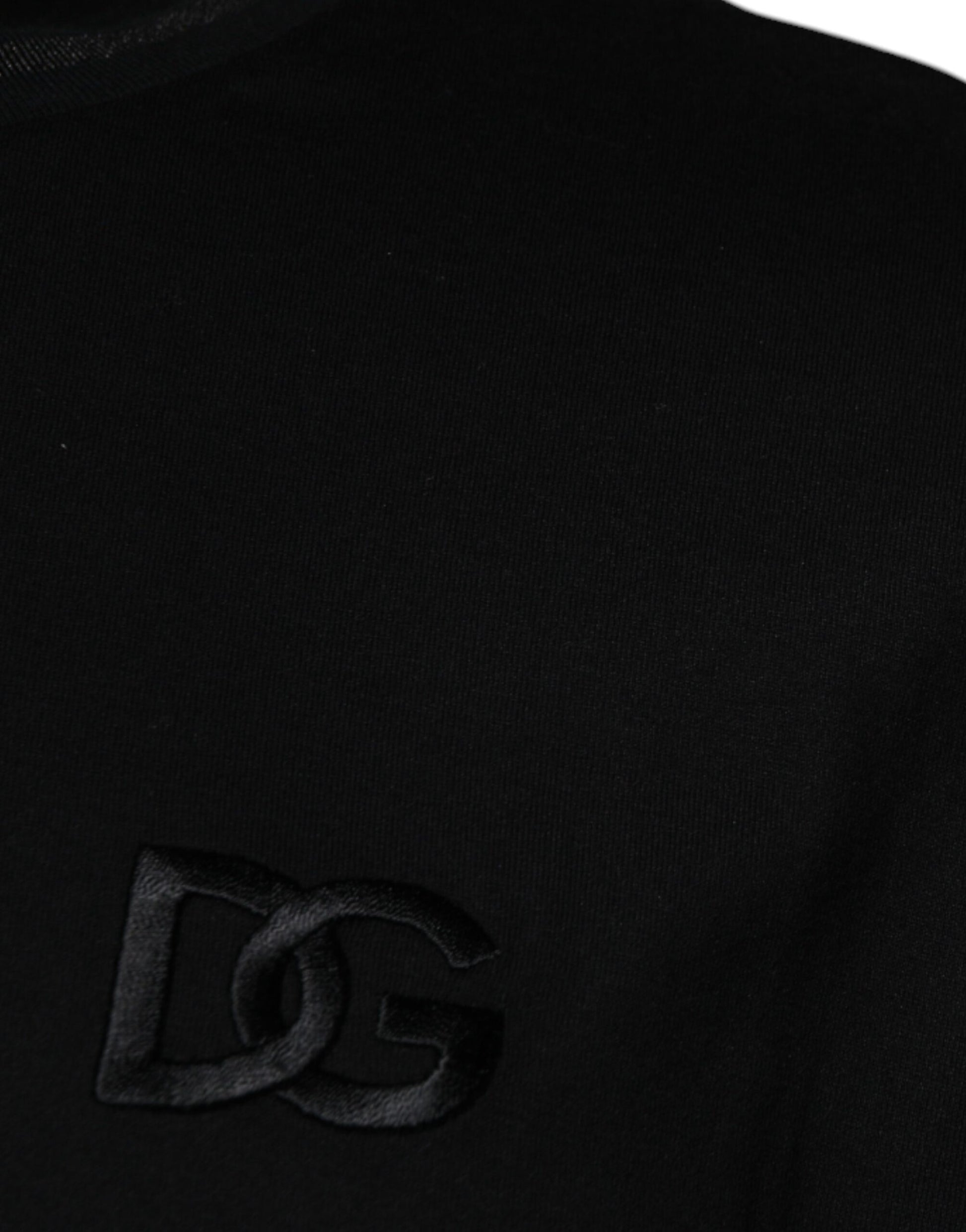 Black sweater with embroidered logo