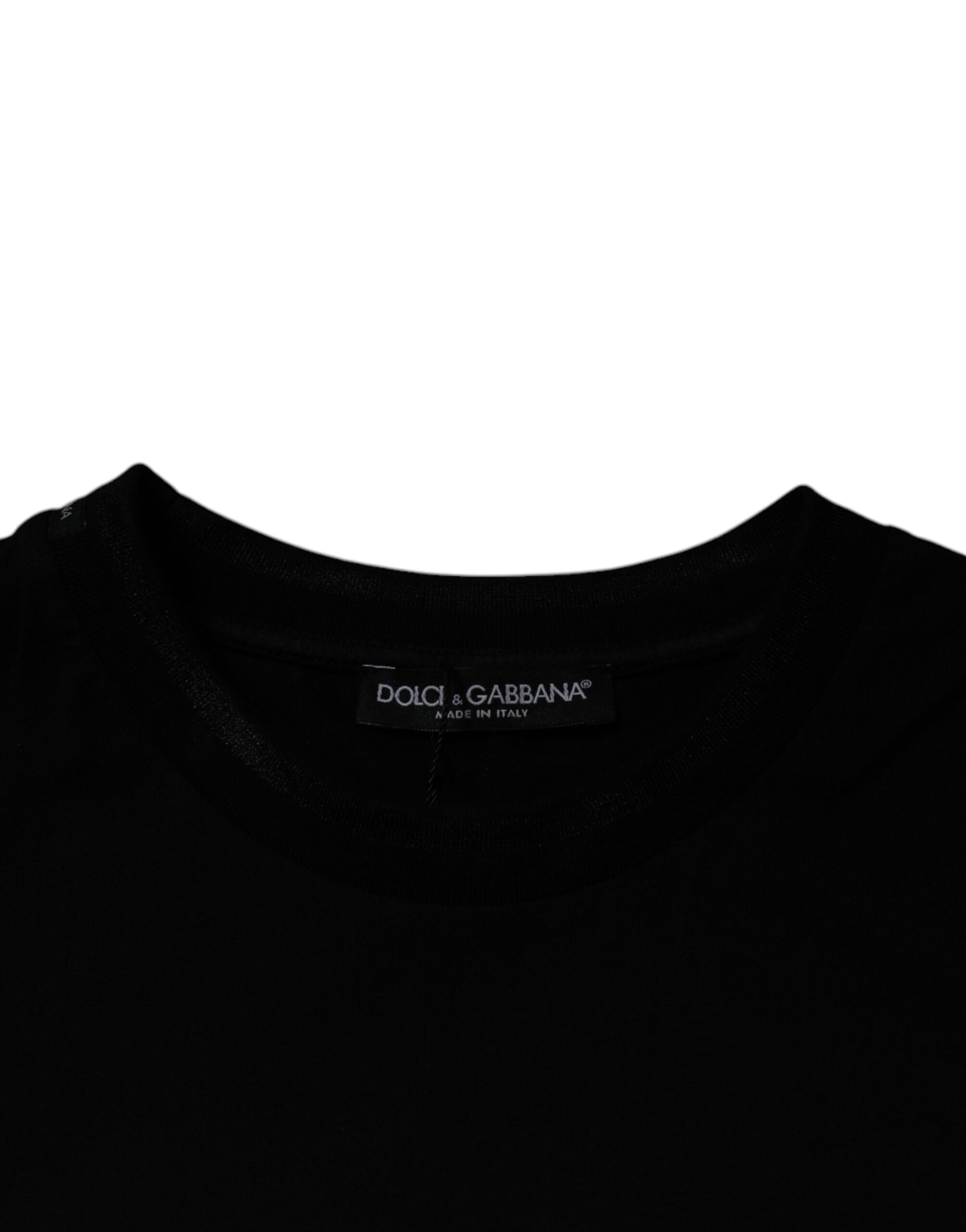Black shirt with tag on neck