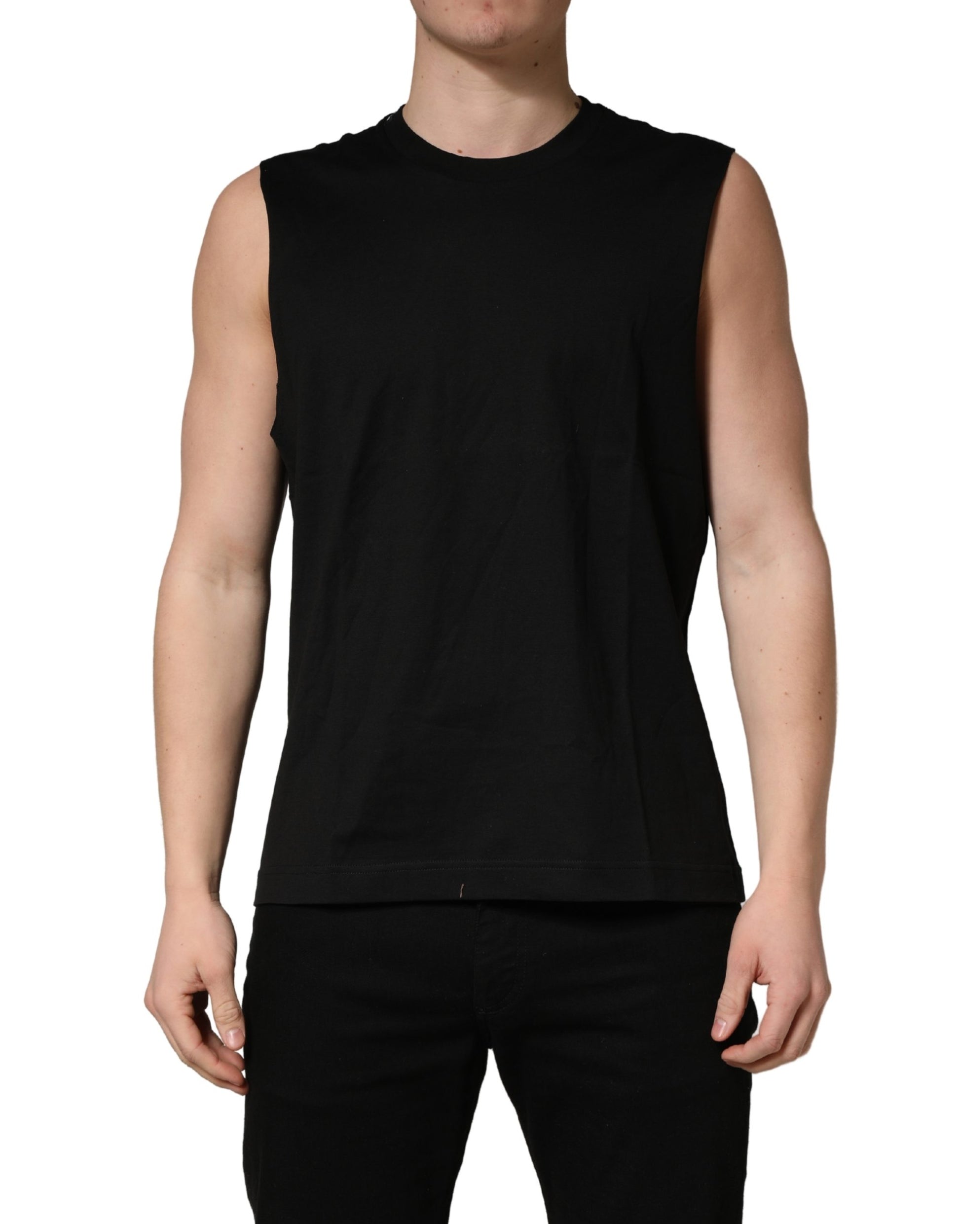 Black sleeveless tank top on mannequin