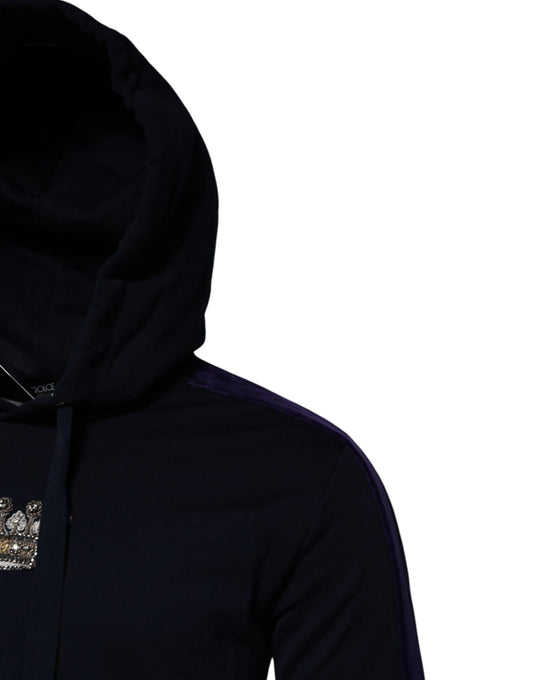 Black hoodie with embroidered design on front