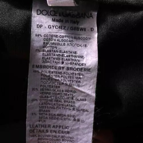 Tag on a garment indicating materials used in its construction