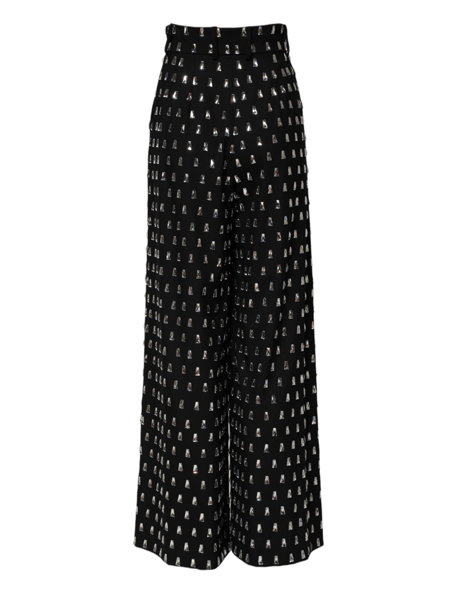 Black pants with white polka dots