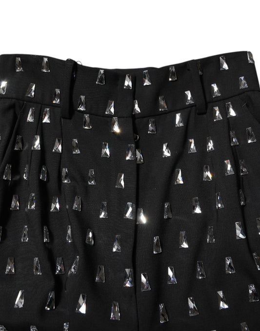 Black sequined skirt with ruffles