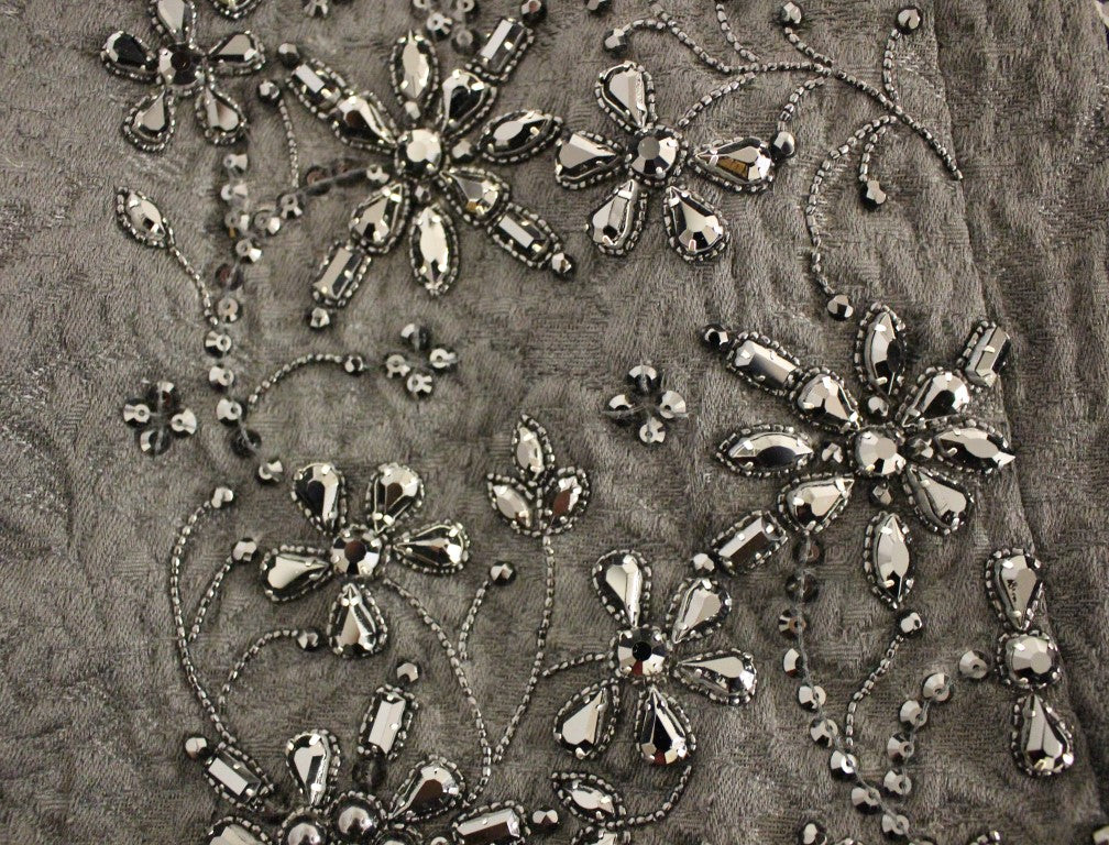 Decorative beaded embroidery on fabric