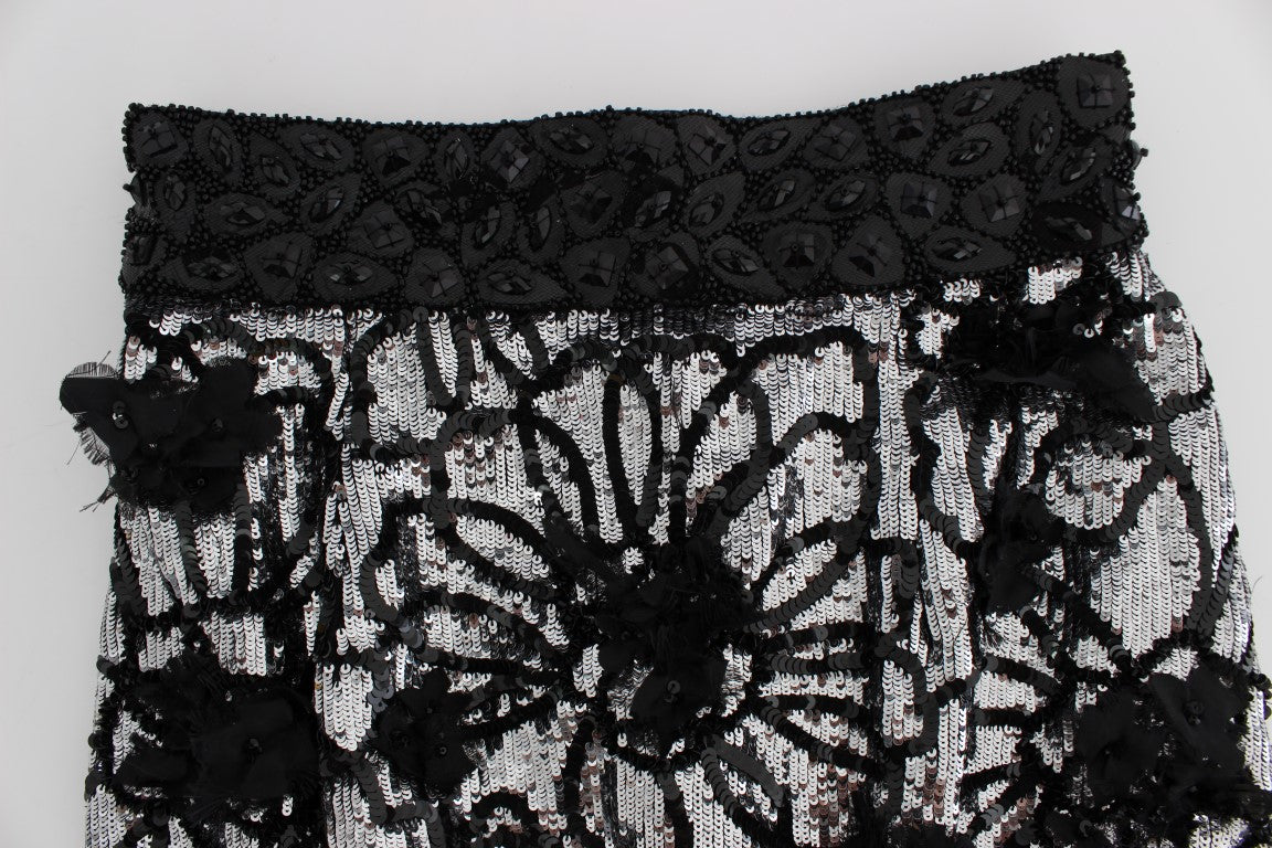 Black lace skirt with intricate patterns
