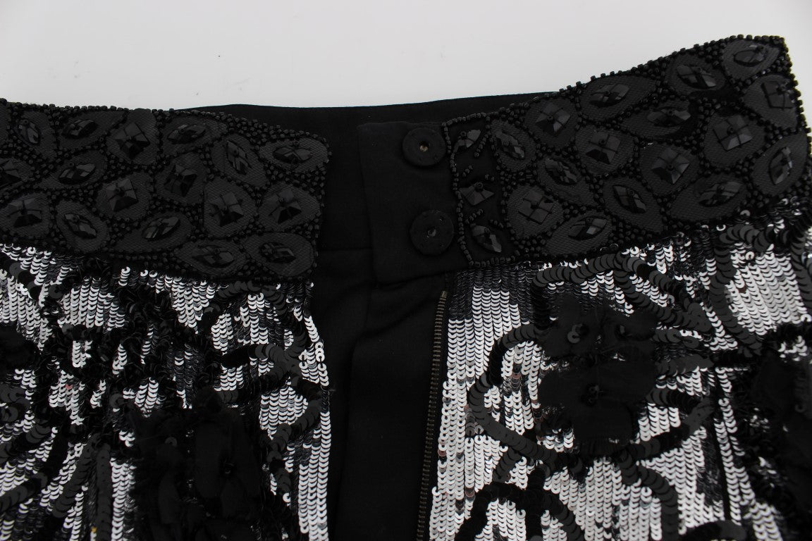 Black lace bodice with embroidered detailing