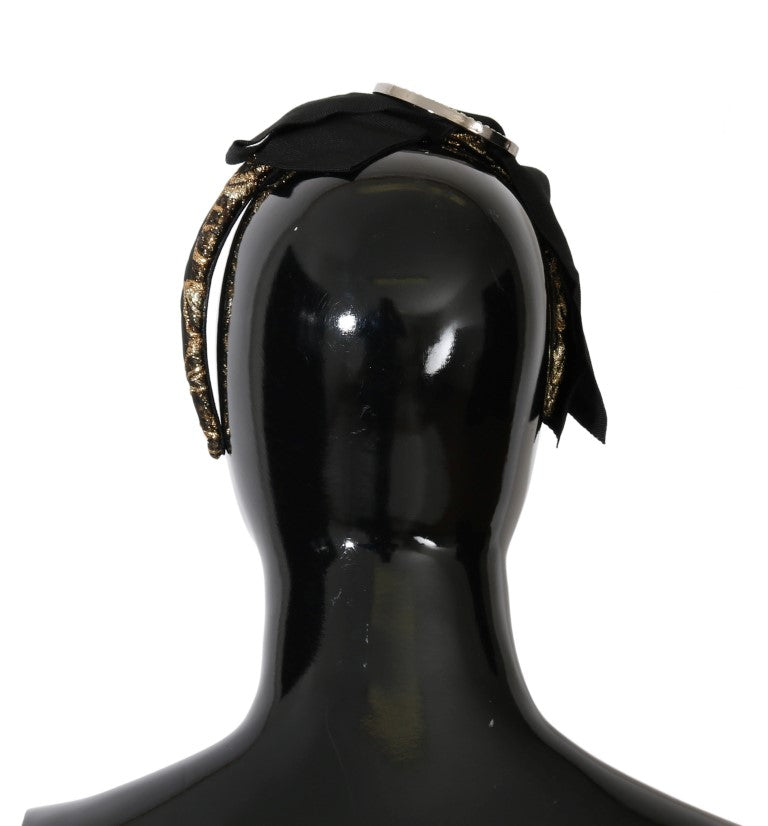 Headband with gold accents on black mannequin head