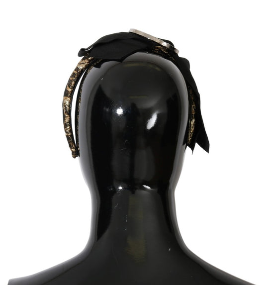 Headband with gold accents on black mannequin head