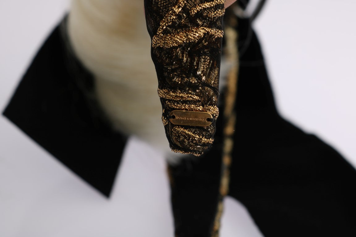 Gold sequined garment on mannequin