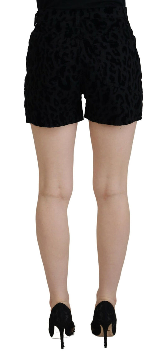 Pair of black shorts on a mannequin