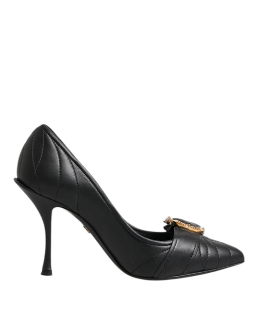 Black high heel shoe with stiletto heels