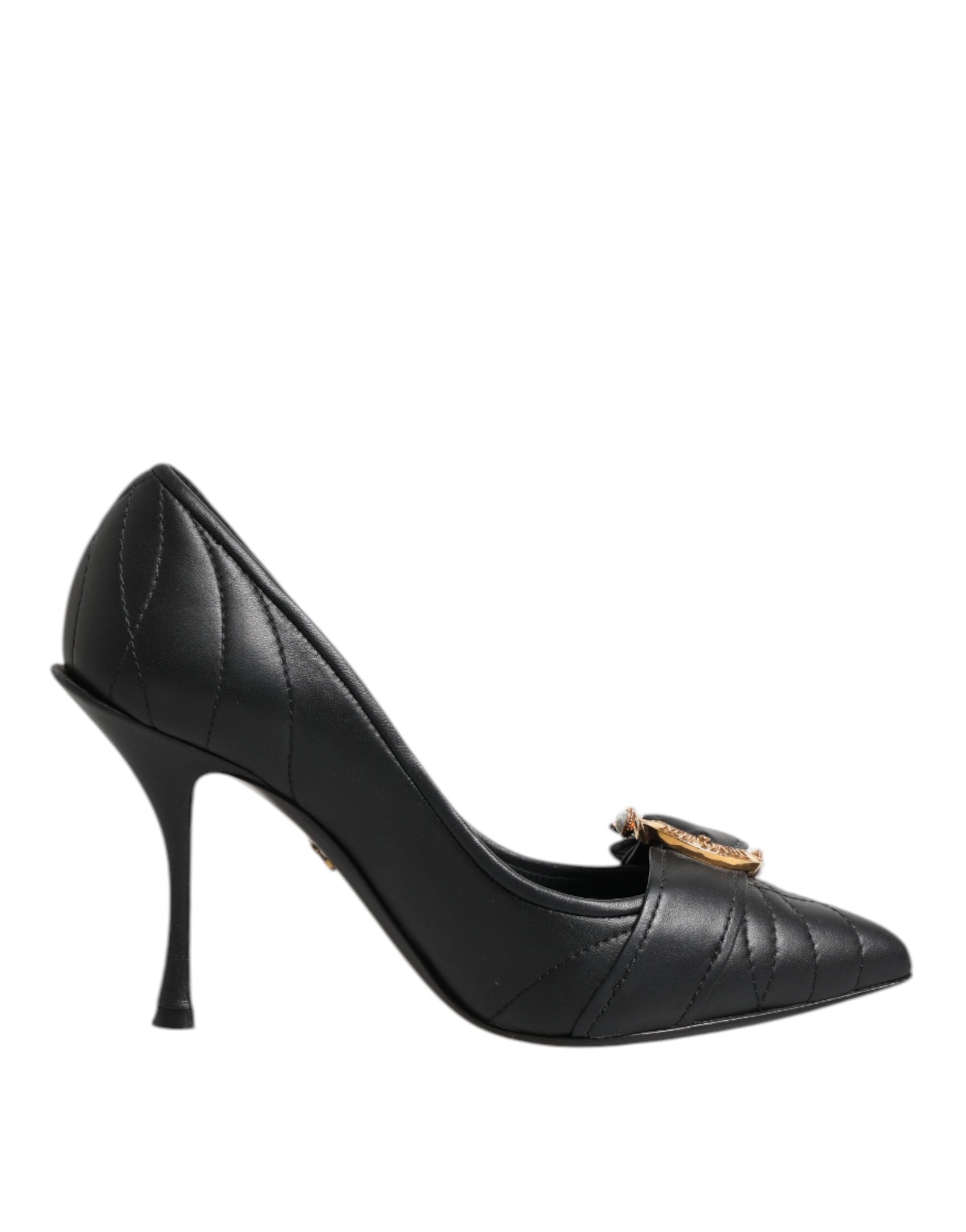Black high heel shoe with stiletto heel