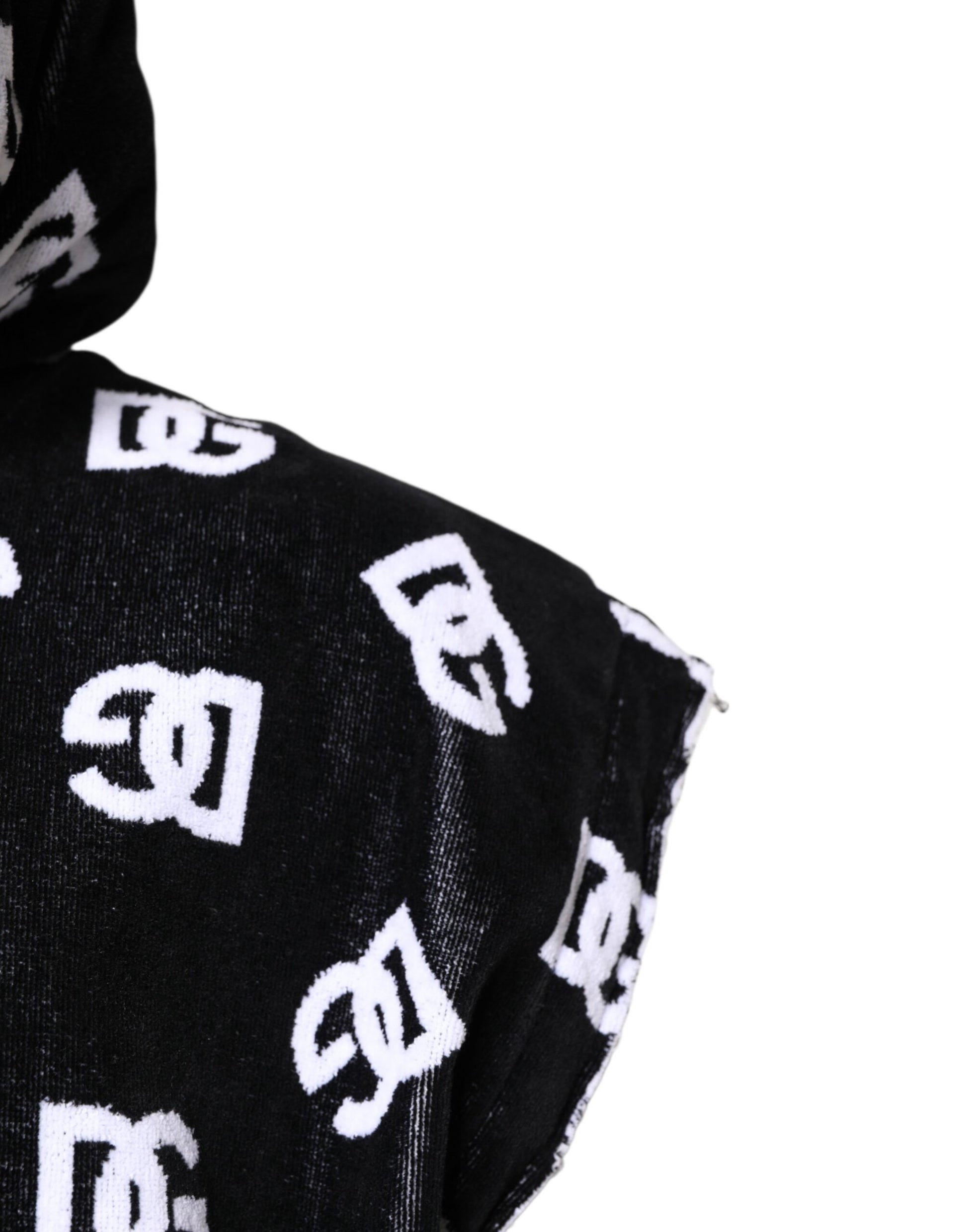Black hoodie with white letters