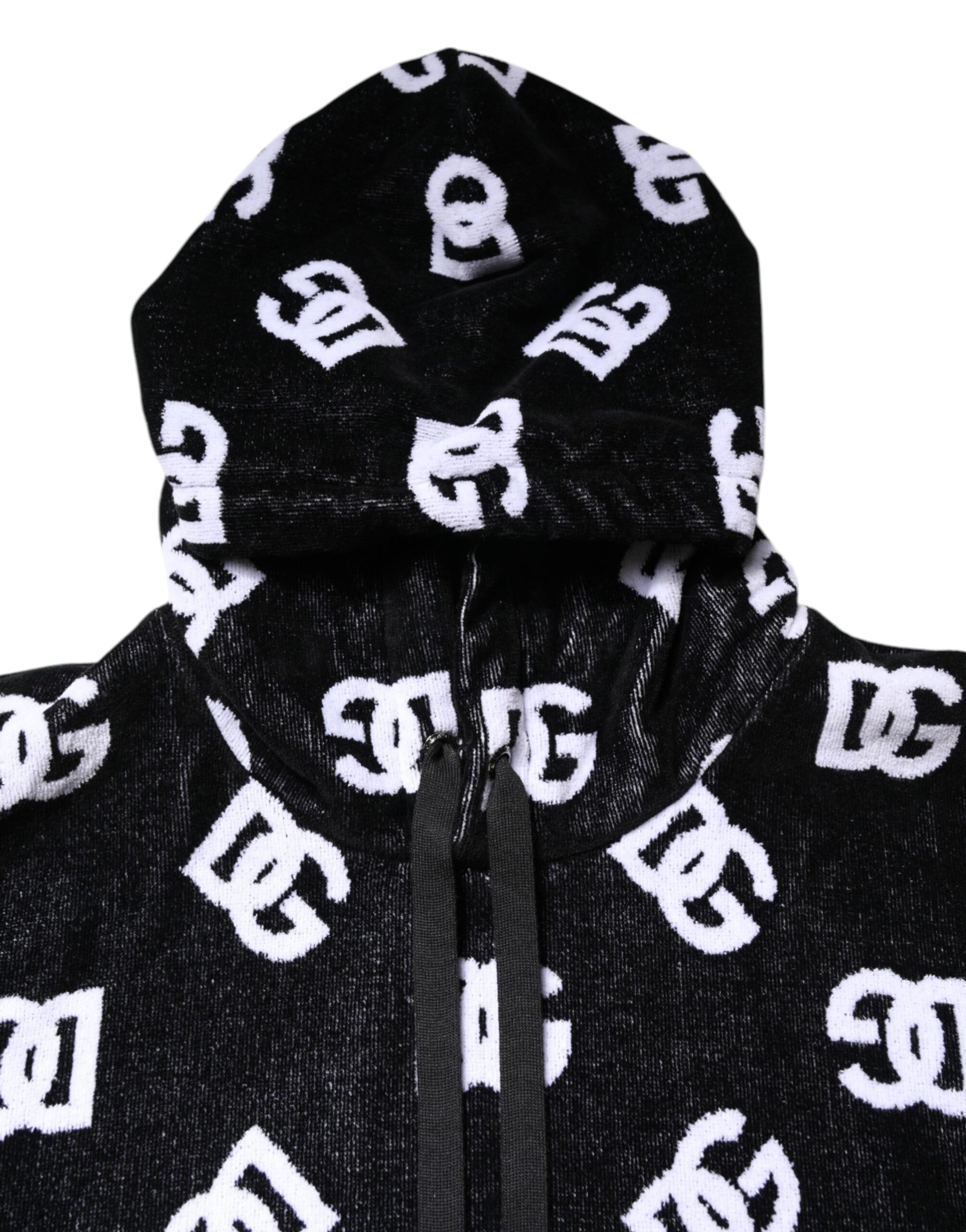 Black hoodie with white letters