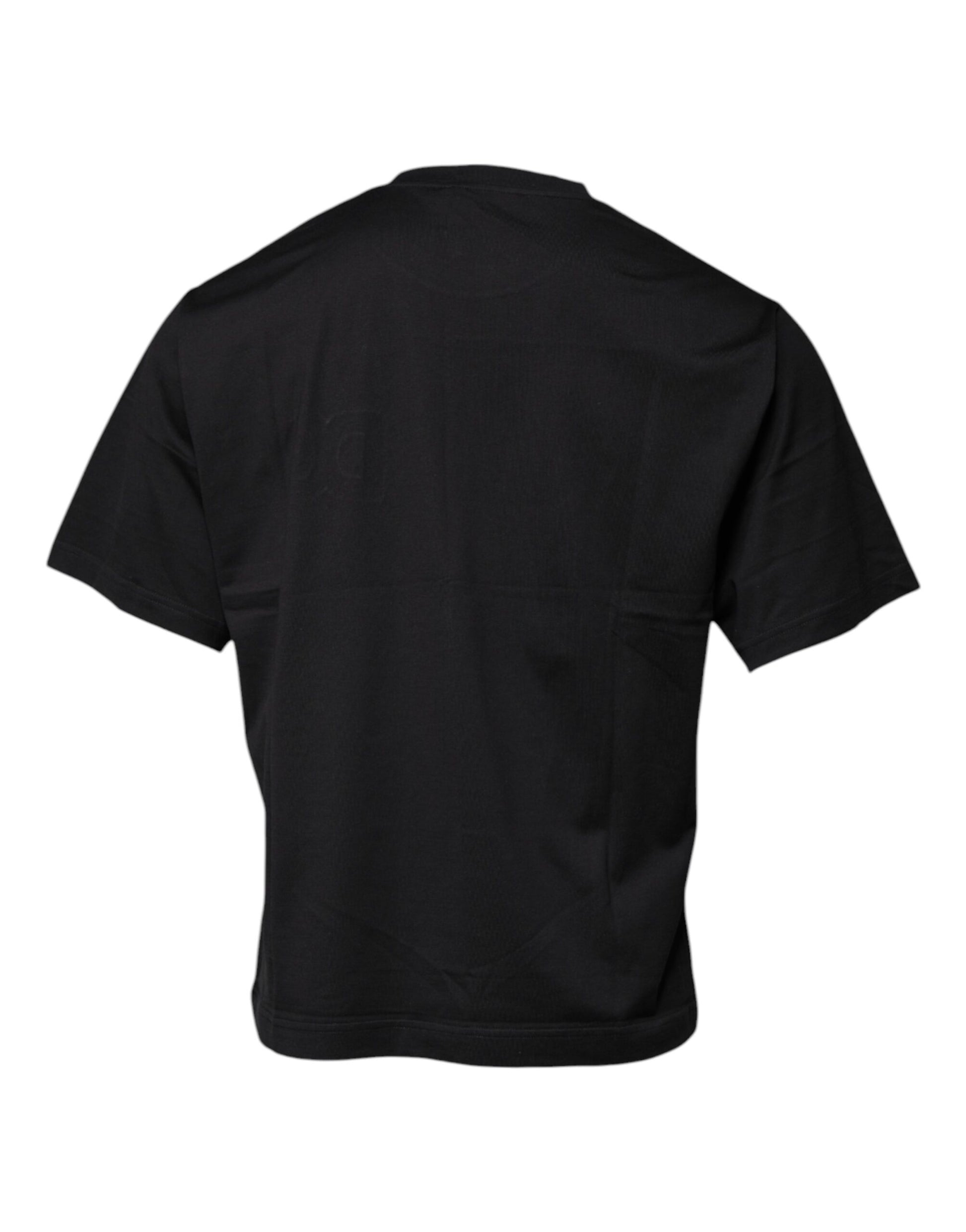 Black short sleeved shirt on a hanger
