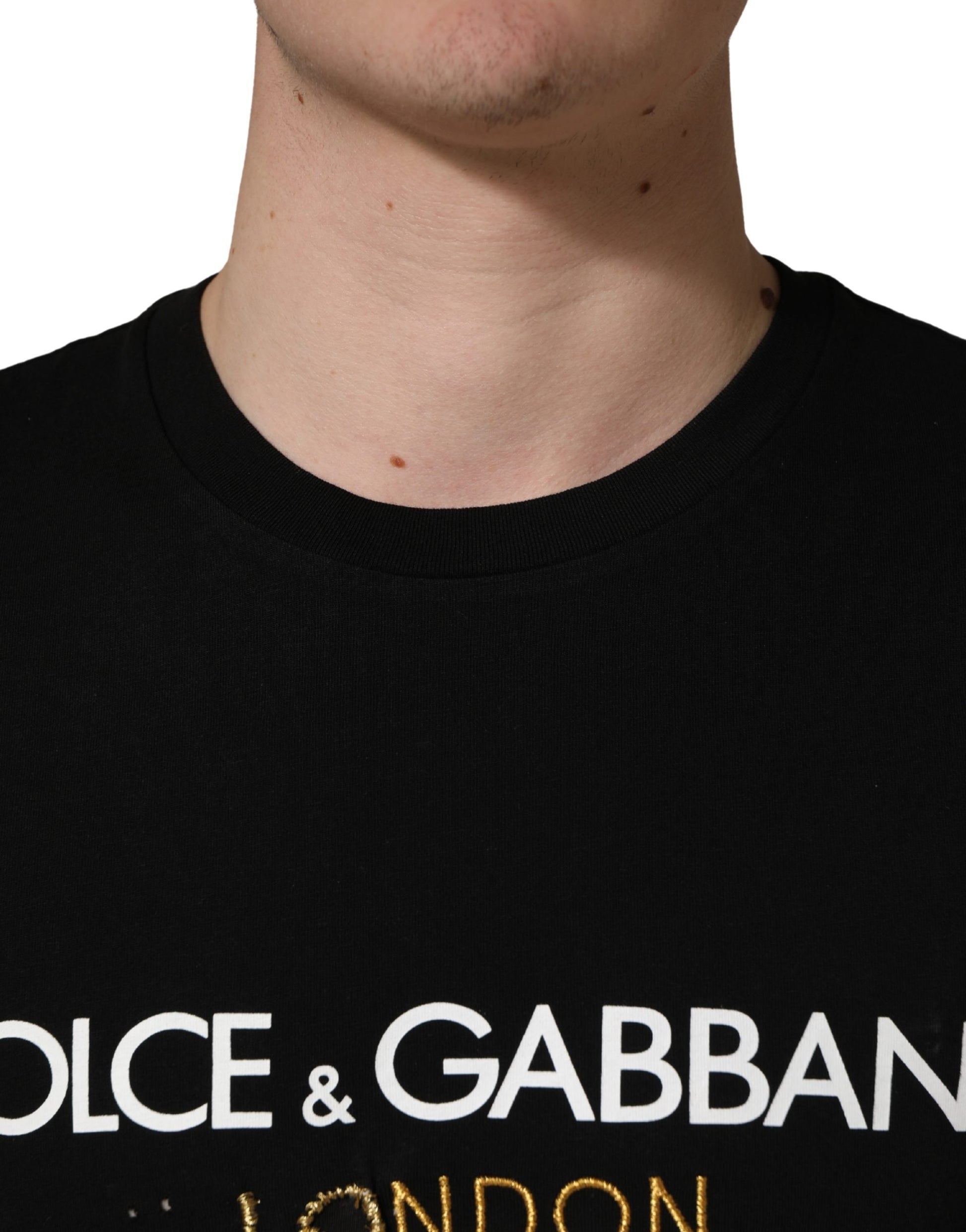Black t-shirt with white logo