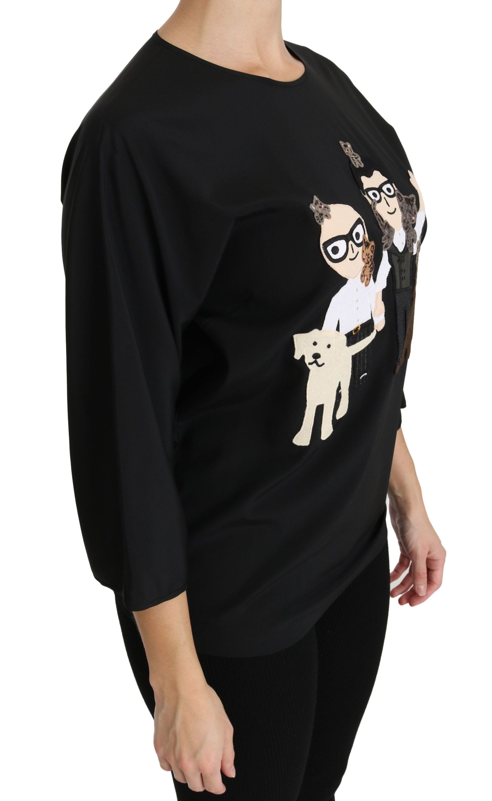 Long sleeve shirt with graphic design on front