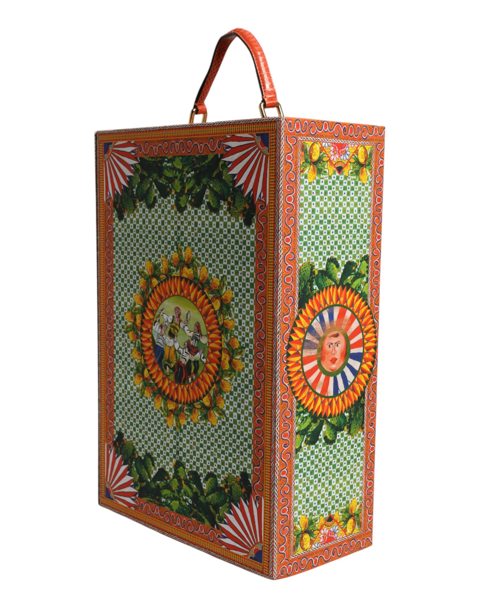 A decorative ceramic box with a floral pattern and a portrait of a person