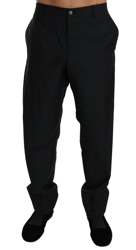 A pair of black dress pants by Dolce & Gabbana, made from wool