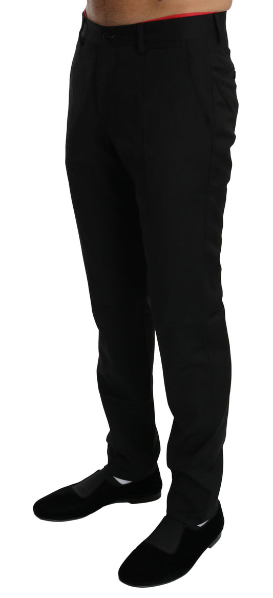 A pair of black wool formal trousers by Dolce & Gabbana