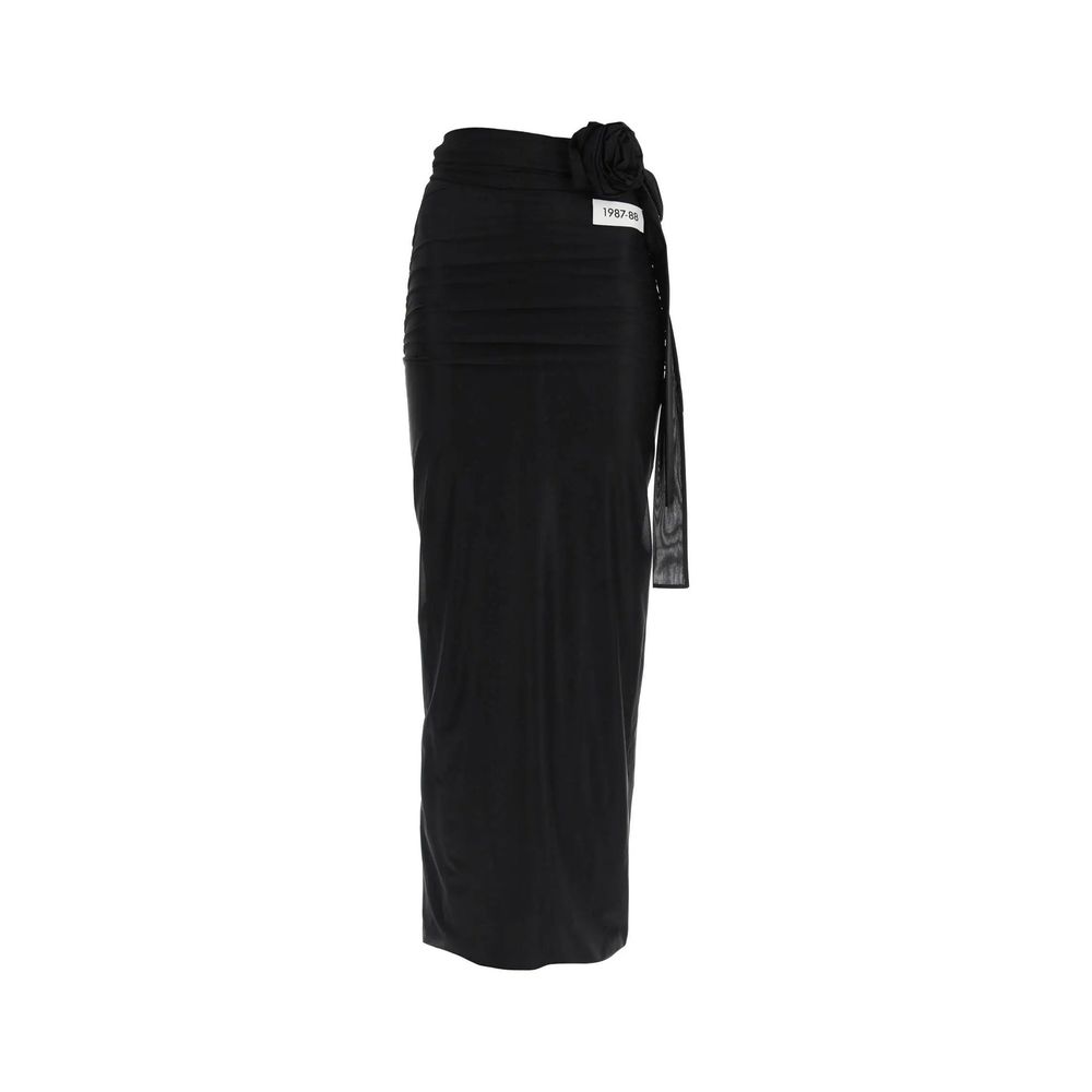 Black pencil skirt with belt loops