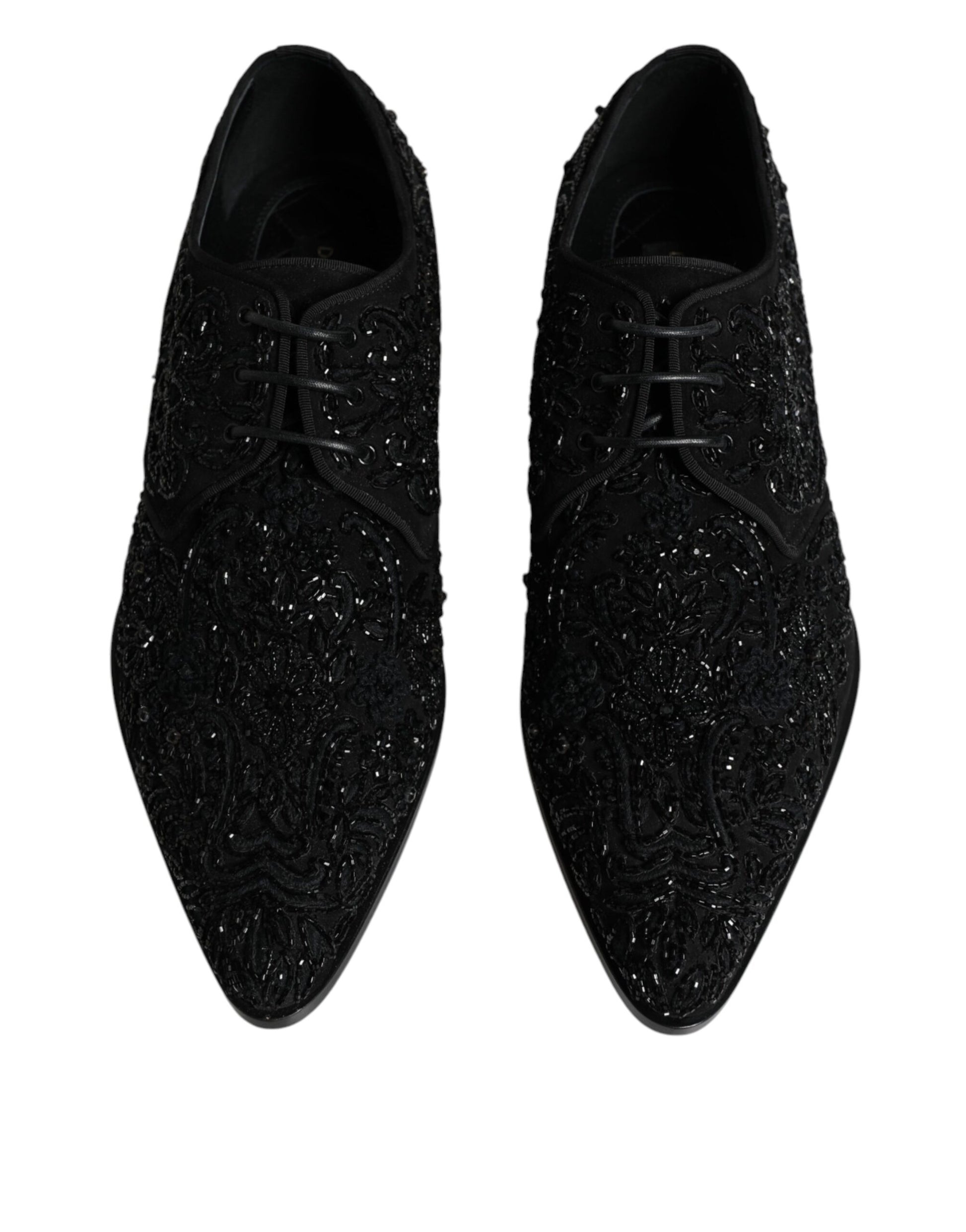 Black glittery shoes with laces