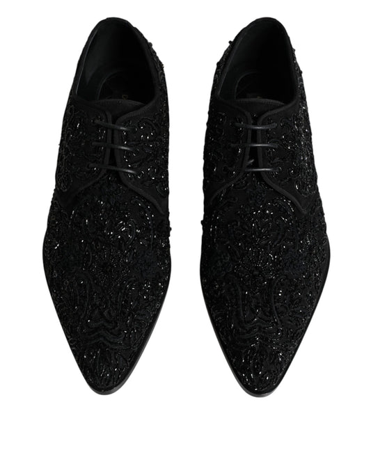 Black glittery shoes with laces